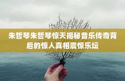 朱哲琴朱哲琴惊天揭秘音乐传奇背后的惊人真相震惊乐坛