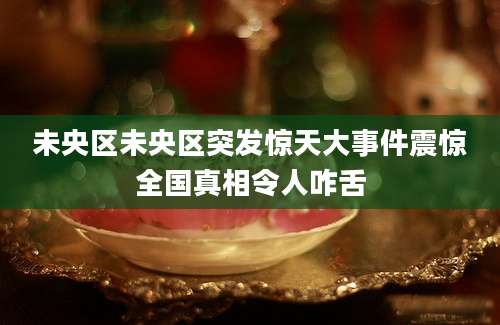 未央区未央区突发惊天大事件震惊全国真相令人咋舌