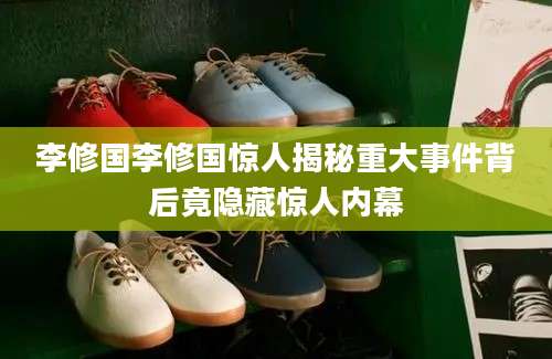 李修国李修国惊人揭秘重大事件背后竟隐藏惊人内幕