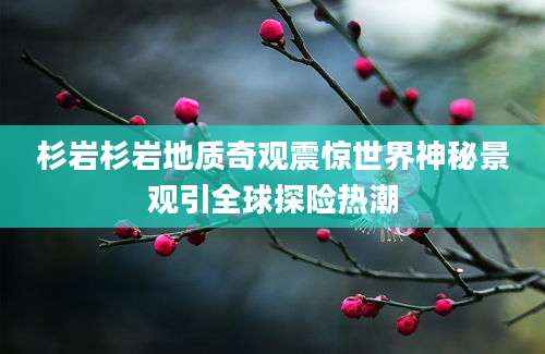 杉岩杉岩地质奇观震惊世界神秘景观引全球探险热潮