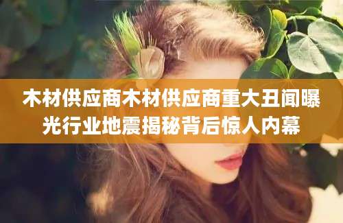 木材供应商木材供应商重大丑闻曝光行业地震揭秘背后惊人内幕